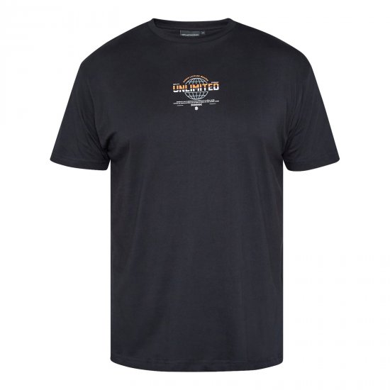 North Latitude T-Shirt With Print Musta - T-paidat - Isot T-paidat 2XL – 14XL