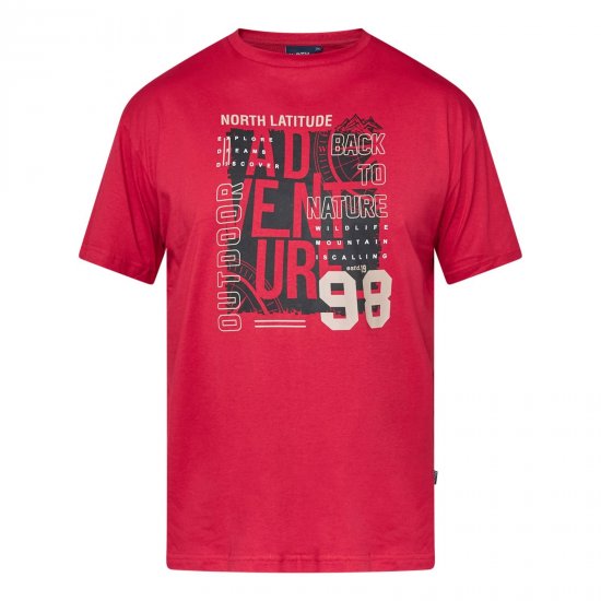 North Latitude Adventure 98 Graphic Tee Keltainen/Oranssi - T-paidat - Isot T-paidat 2XL – 14XL