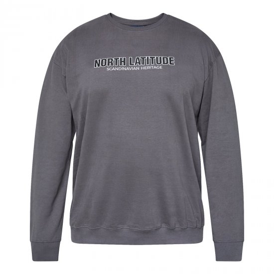 North Latitude Crewneck Sweatshirt Harmaa/Charcoal - TALL collegepaidat - TALL-collegepuserot ja -hupparit