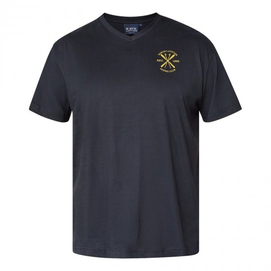 North Latitude Alpine Club T-Shirt Musta - T-paidat - Isot T-paidat 2XL – 14XL