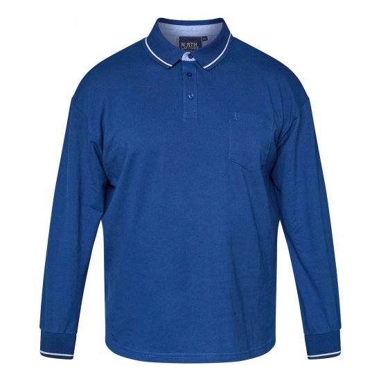 North Latitude Superflex Polo LS Sininen - Pikeepaidat - Miesten isot pikeepaidat