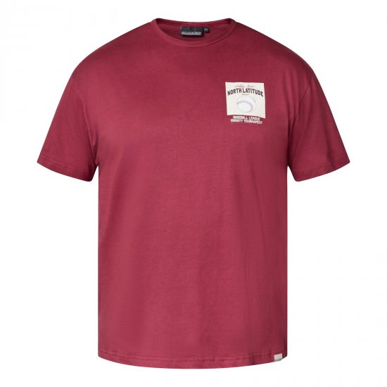 North Latitude T-Shirt With Print Punainen - T-paidat - Isot T-paidat 2XL – 14XL