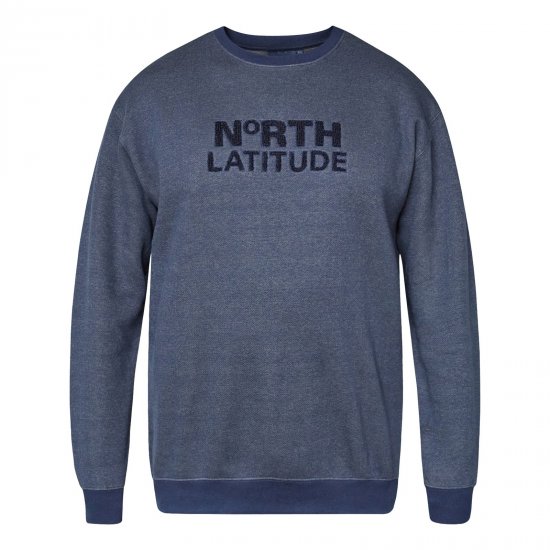 North Latitude Crewneck Logo Sweat Tummansininen - TALL collegepaidat - TALL-collegepuserot ja -hupparit