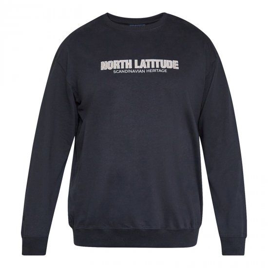 North Latitude Crewneck Sweatshirt Musta - TALL collegepaidat - TALL-collegepuserot ja -hupparit
