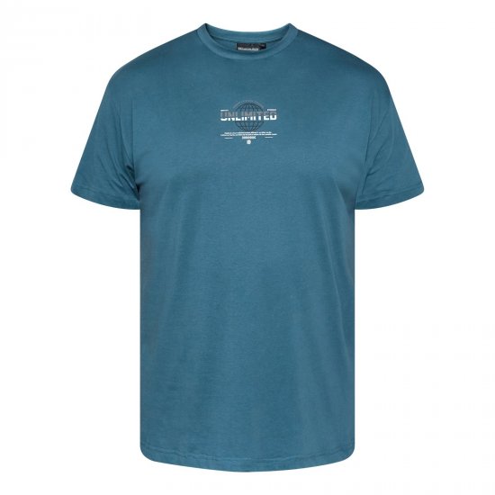 North Latitude T-Shirt With Print Sininen - T-paidat - Isot T-paidat 2XL – 14XL