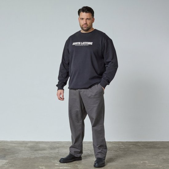 North Latitude Crewneck Sweatshirt Musta - TALL collegepaidat - TALL-collegepuserot ja -hupparit