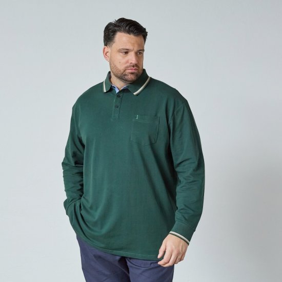 North Latitude Superflex Polo LS Vihreä/Khaki - Pikeepaidat - Miesten isot pikeepaidat