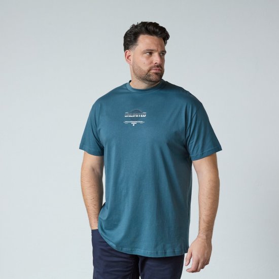 North Latitude T-Shirt With Print Sininen - T-paidat - Isot T-paidat 2XL – 14XL