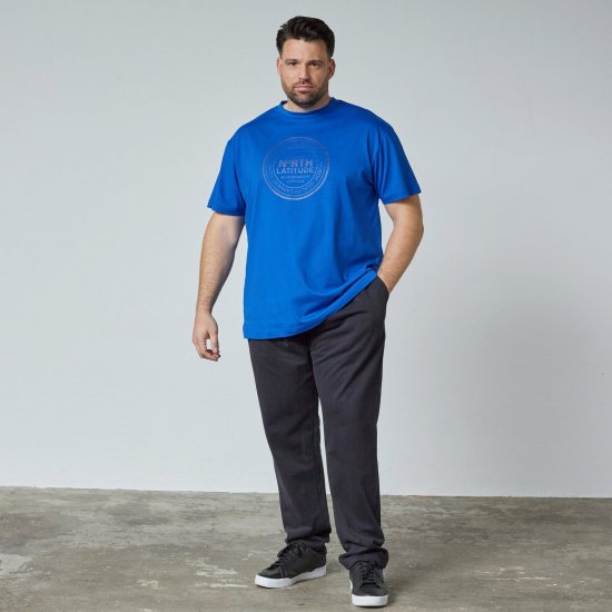 North Latitude T-Shirt Sininen - TALL T-paidat - T-paidat pitkille miehille 