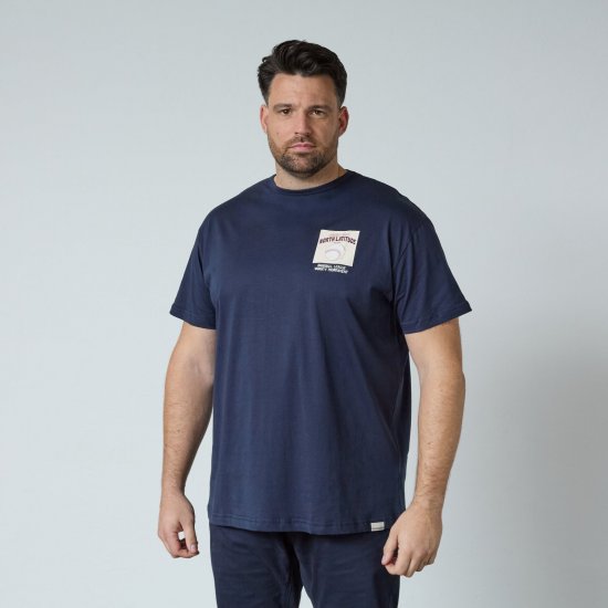 North Latitude T-Shirt With Print Tummansininen - T-paidat - Isot T-paidat 2XL – 14XL