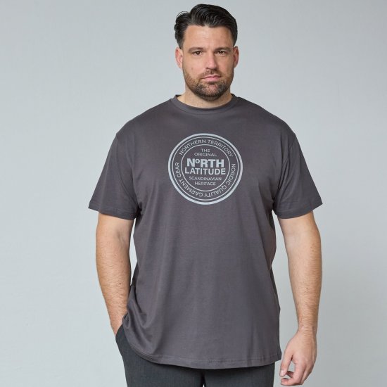 North Latitude T-Shirt Harmaa/Charcoal - T-paidat - Isot T-paidat 2XL – 14XL