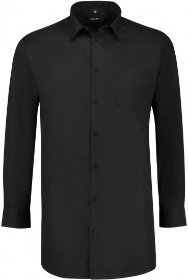 Adamo John Comfort Fit Long Sleeve shirt Black - Kauluspaidat - Miesten isot kauluspaidat 2XL – 8XL