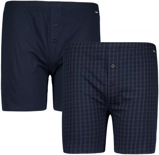 Adamo Curt Boxershorts 2-pack Navy - Alusvaatteet & Uimavaatteet - Miesten Isot alusvaatteet 
