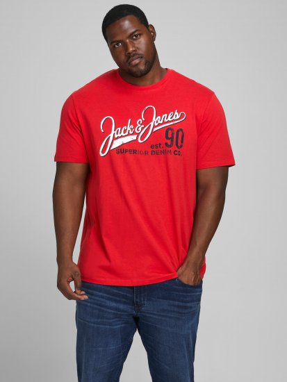Jack & Jones Elogo T-Shirt True Red - T-paidat - Isot T-paidat 2XL – 14XL
