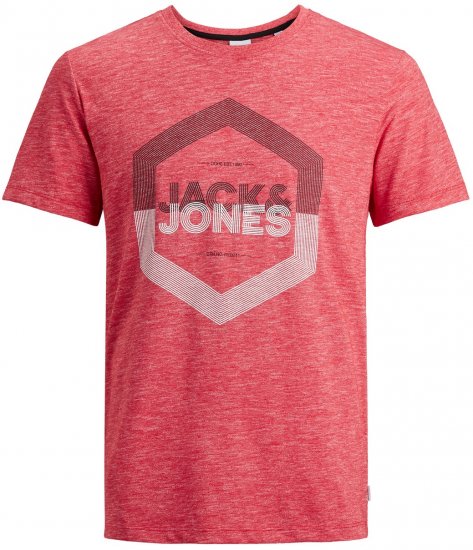 Jack & Jones Elight Crew Neck T-shirt Red - T-paidat - Isot T-paidat 2XL – 14XL