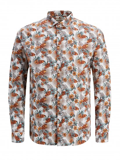 Jack & Jones Blagraduation Shirts White - Kauluspaidat - Miesten isot kauluspaidat 2XL – 8XL
