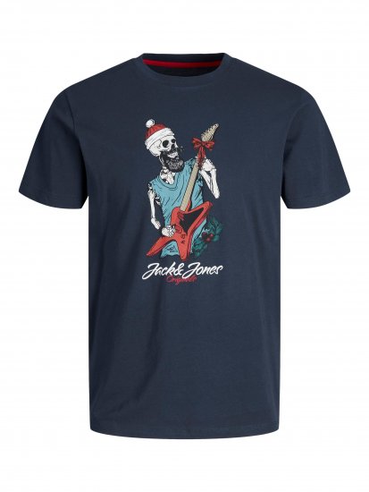 Jack & Jones JORFESTIVE Xmas Skull T-shirt Navy - T-paidat - Isot T-paidat 2XL – 14XL