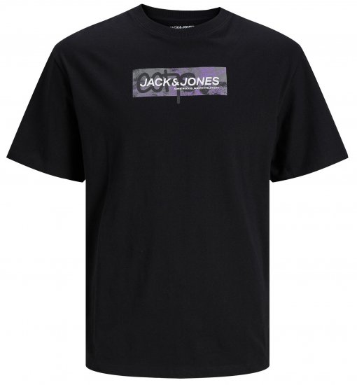 Jack & Jones JCOAOP PRINT T-Shirt Black - T-paidat - Isot T-paidat 2XL – 14XL