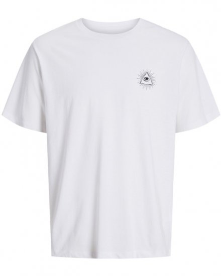 Jack & Jones Jackie Crew Neck T-Shirt White - T-paidat - Isot T-paidat 2XL – 14XL