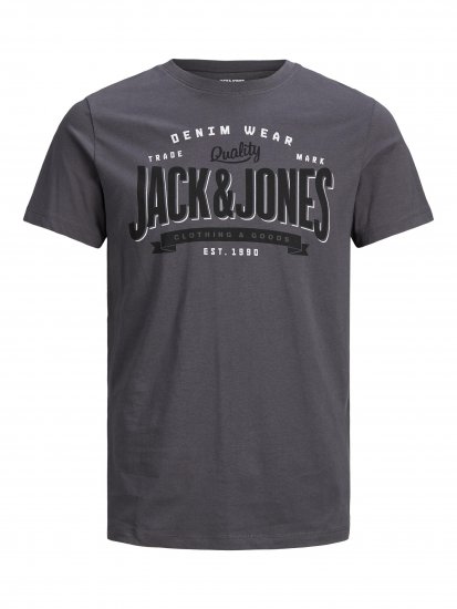 Jack & Jones JJELOGO TEE Gray - T-paidat - Isot T-paidat 2XL – 14XL