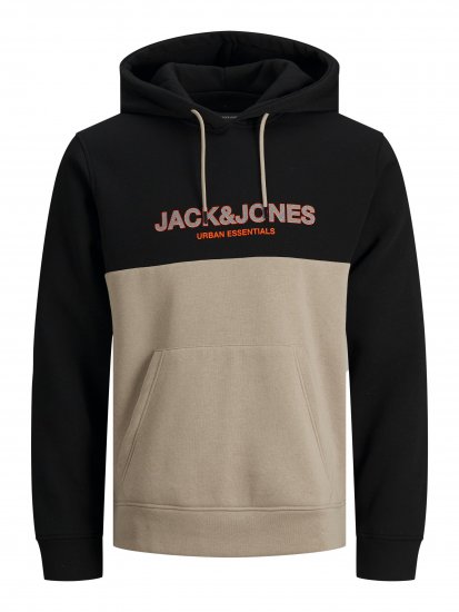 Jack & Jones JJEURBAN BLOCKING SWEAT Beige - Hupparit ja collegepaidat - Miesten hupparit ja collegepaidat isot koot
