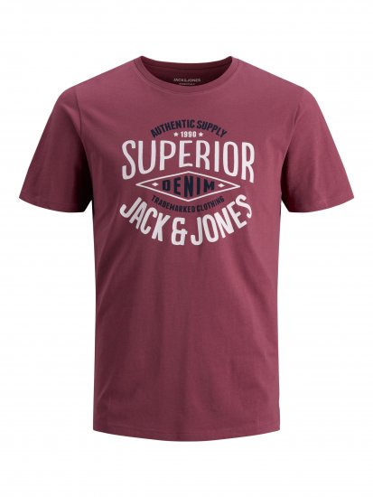 Jack & Jones JJELOGO TEE Hawthorn Rose - T-paidat - Isot T-paidat 2XL – 14XL