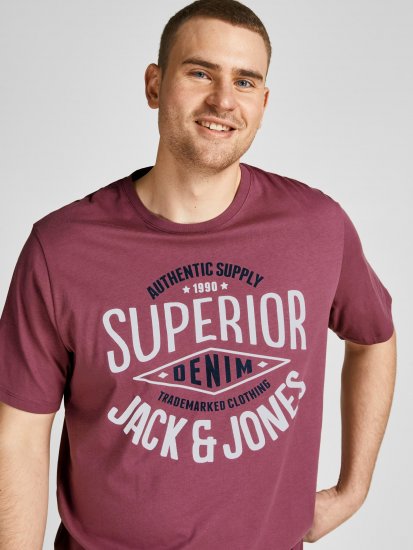 Jack & Jones JJELOGO TEE Hawthorn Rose - T-paidat - Isot T-paidat 2XL – 14XL
