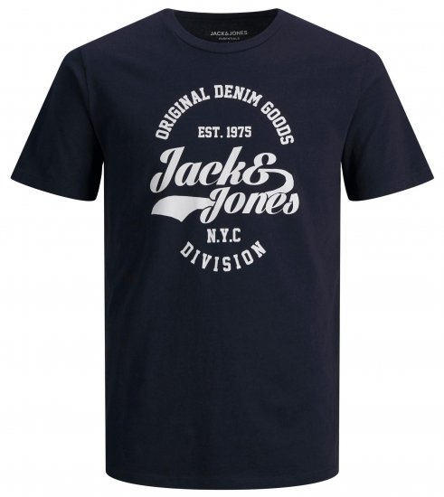 Jack & Jones JJERAFA TEE Navy - T-paidat - Isot T-paidat 2XL – 14XL
