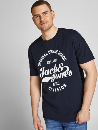 Jack & Jones JJERAFA TEE Navy - T-paidat - Isot T-paidat 2XL – 14XL