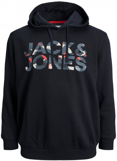 Jack & Jones JJRAMP Hoodie Black - Hupparit ja collegepaidat - Miesten hupparit ja collegepaidat isot koot