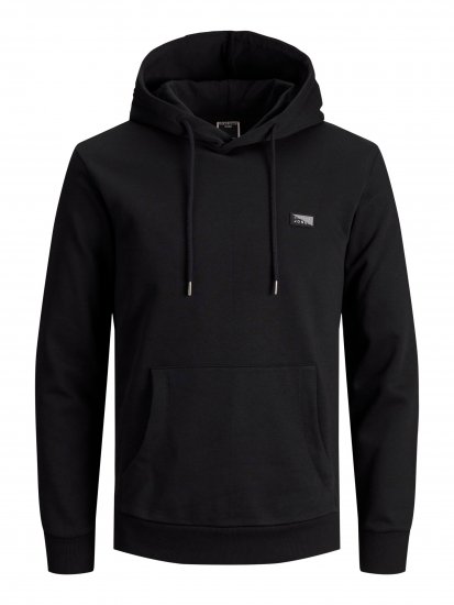 Jack & Jones JCOKING SWEAT HOOD Black - Hupparit ja collegepaidat - Miesten hupparit ja collegepaidat isot koot