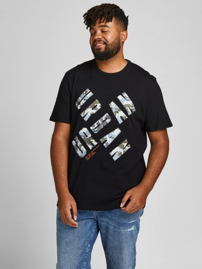Jack & Jones JCOSTREET TEE Black - T-paidat - Isot T-paidat 2XL – 14XL