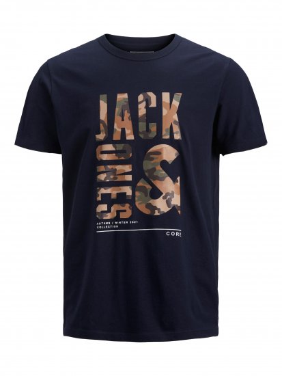 Jack & Jones JCOSTREET TEE Navy - T-paidat - Isot T-paidat 2XL – 14XL