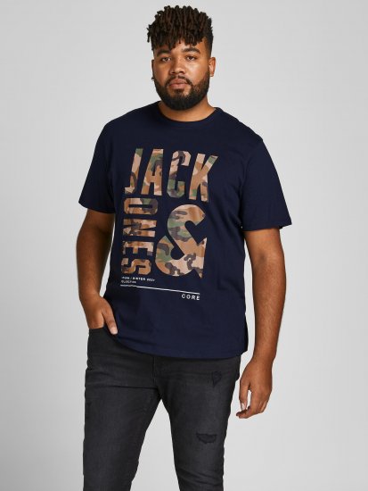 Jack & Jones JCOSTREET TEE Navy - T-paidat - Isot T-paidat 2XL – 14XL