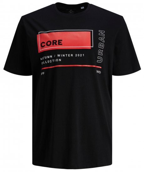 Jack & Jones JCOBOOSTER TEE Black - T-paidat - Isot T-paidat 2XL – 14XL