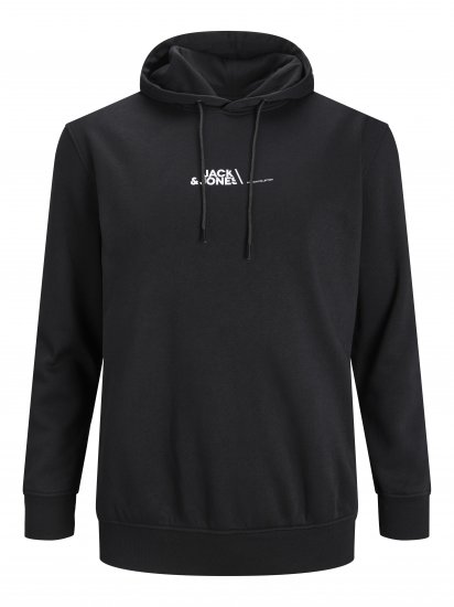 Jack & Jones JPRBLABOOSTER SWEAT Black - Hupparit ja collegepaidat - Miesten hupparit ja collegepaidat isot koot