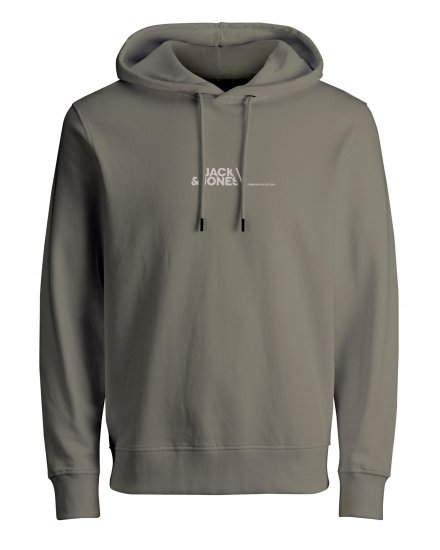 Jack & Jones JPRBLABOOSTER SWEAT Light Gray - Hupparit ja collegepaidat - Miesten hupparit ja collegepaidat isot koot