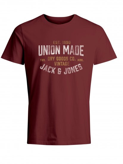 Jack & Jones JPRBLUBOOSTER TEE Red - T-paidat - Isot T-paidat 2XL – 14XL