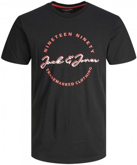 Jack & Jones JJSTAMP TEE Black - T-paidat - Isot T-paidat 2XL – 14XL