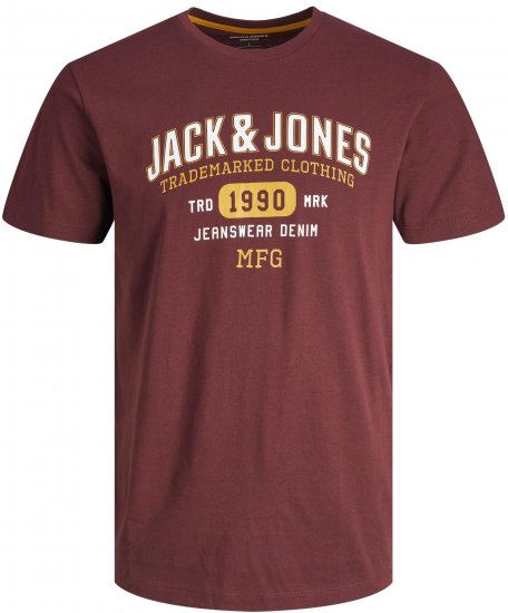 Jack & Jones JJSTAMP TEE Red - T-paidat - Isot T-paidat 2XL – 14XL