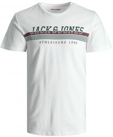 Jack & Jones JJIRON TEE White - T-paidat - Isot T-paidat 2XL – 14XL