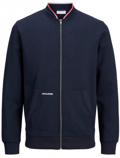 Jack & Jones JJAIDEN ZIP Sweater Navy - Hupparit ja collegepaidat - Miesten hupparit ja collegepaidat isot koot