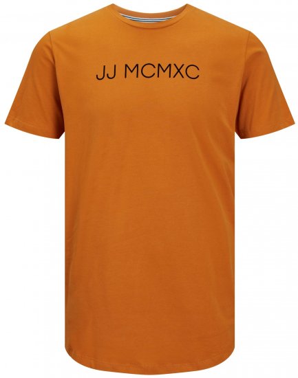 Jack & Jones JJHUGO FLOCK TEE Orange - T-paidat - Isot T-paidat 2XL – 14XL