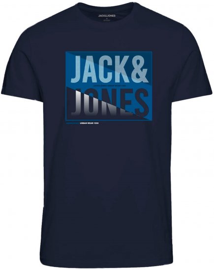 Jack & Jones JJSCOTT TEE Navy - T-paidat - Isot T-paidat 2XL – 14XL