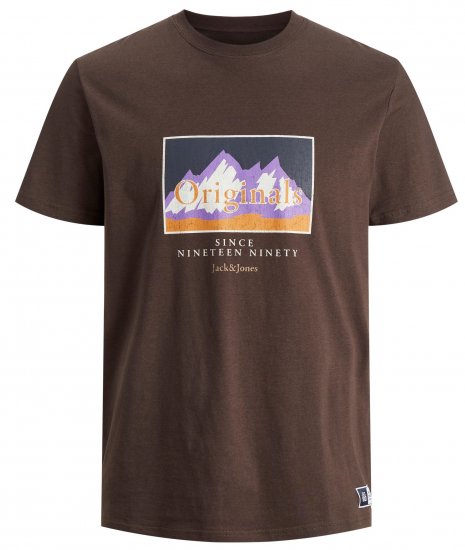 Jack & Jones JORWOODLANDGRAPHIC T-Shirt Seal Brown - T-paidat - Isot T-paidat 2XL – 14XL