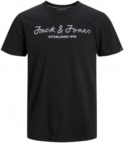 Jack & Jones JCOBERG UPSCALED TEE Black - T-paidat - Isot T-paidat 2XL – 14XL