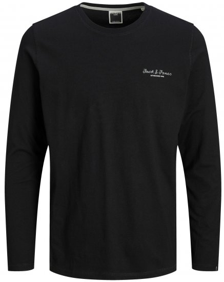 Jack & Jones JCOBERG Long sleeve T-shirt Black - T-paidat - Isot T-paidat 2XL – 14XL