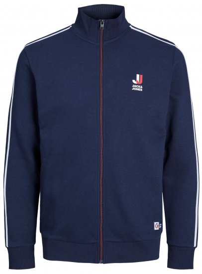Jack & Jones JCOLOGAN ZIP Sweater Navy - Hupparit ja collegepaidat - Miesten hupparit ja collegepaidat isot koot