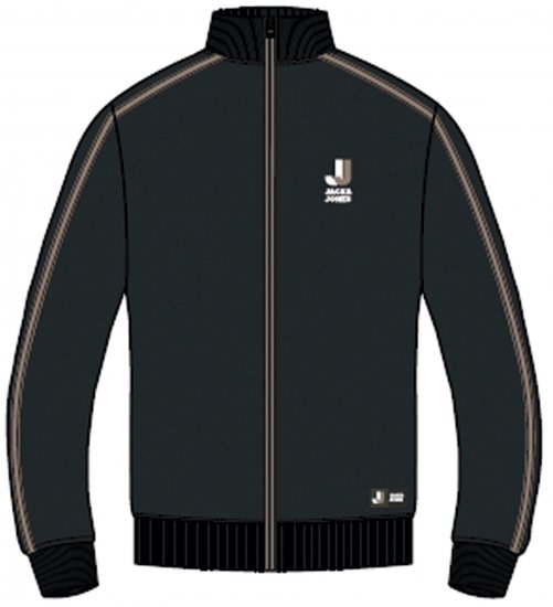 Jack & Jones JCOLOGAN ZIP Sweater Black - Hupparit ja collegepaidat - Miesten hupparit ja collegepaidat isot koot
