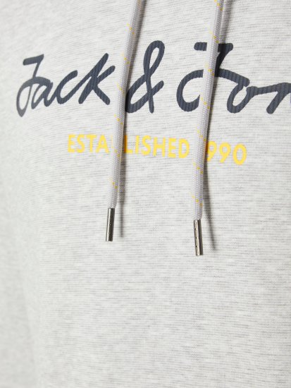 Jack & Jones JCOBERG SWEAT ZIP Hoodie Grey Melange - Hupparit ja collegepaidat - Miesten hupparit ja collegepaidat isot koot